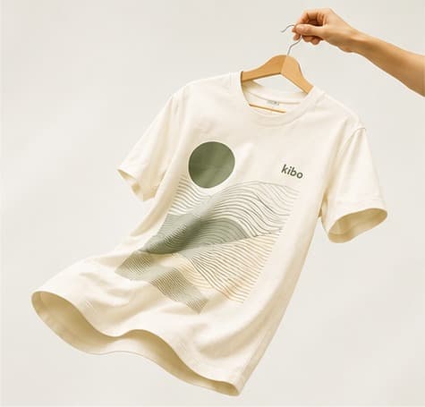 Crew Neck T-Shirt — Plain — on hanger