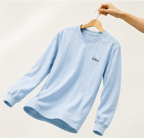 Long Sleeve T-Shirt — Plain — on hanger
