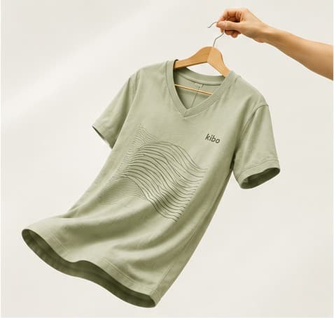 V-Neck T-Shirt — Plain — on hanger